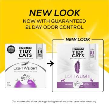 Purina Tidy Cats Low Dust, Multi Cat, Clumping Cat Litter, LightWeight Glade Clean Blossoms - 17 lb....