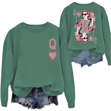 Queen Of Hearts Sweatshirt For Everyday Comfort & Style