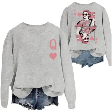 Queen Of Hearts Sweatshirt For Everyday Comfort & Style