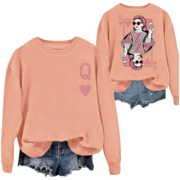 Queen Of Hearts Sweatshirt For Everyday Comfort & Style