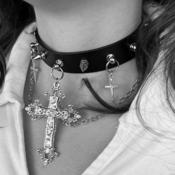 IDesign Gothic Punk Choker Set for Women Men Fashion