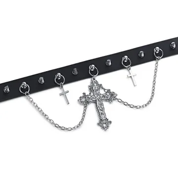 IDesign Gothic Punk Choker Set for Women Men Fashion
