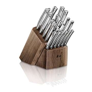 Cangshan N1 Series 1022636 German Steel Forged 17-Piece Knife Block Set, Walnut