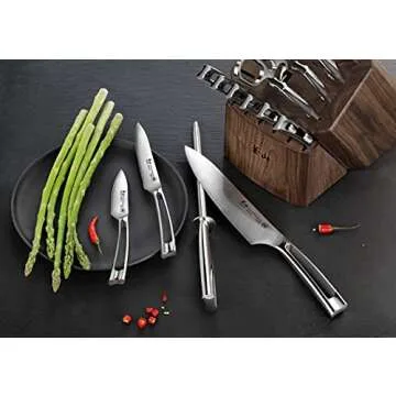 Cangshan N1 Series 1022636 German Steel Forged 17-Piece Knife Block Set, Walnut