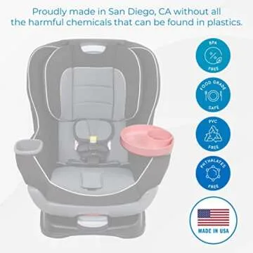 Travel Tray Round, USA Made Easily Convert Your Current Cup Holder to a Tray and Cup Holder for use ...