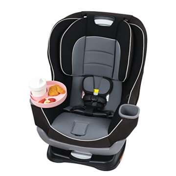 Travel Tray Round, USA Made Easily Convert Your Current Cup Holder to a Tray and Cup Holder for use with Car Seats, Booster,Stroller and Anywhere You Have a Cup Holder! Light Pink