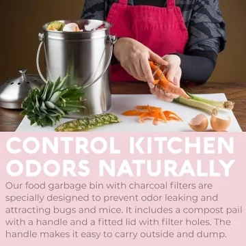 EPICA Odorless Kitchen Compost Bin 1.3 Gallon