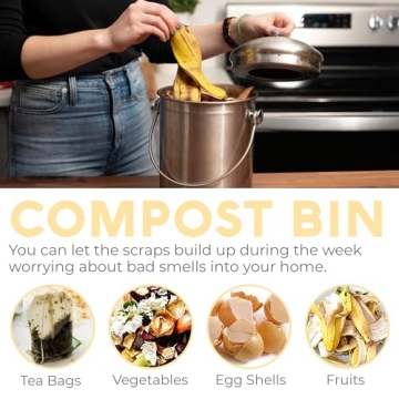EPICA Odorless Kitchen Compost Bin 1.3 Gallon