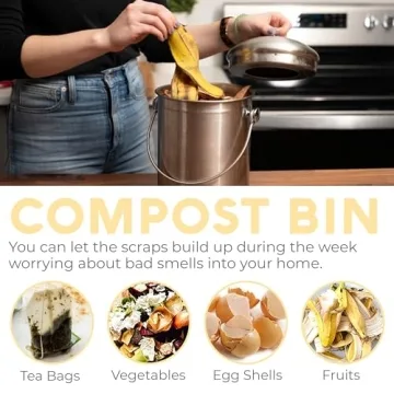 EPICA Odorless Kitchen Compost Bin 1.3 Gallon