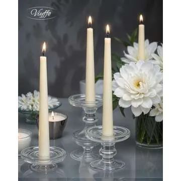 Ivory Taper Candles Set of 12 for Elegant Occasions