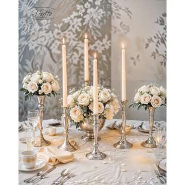 Ivory Taper Candles Set of 12 for Elegant Occasions