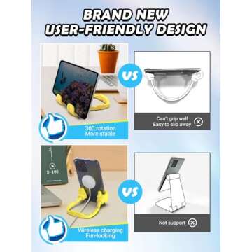 Versatile CALDEVER Phone Holder for All Ages - 2 Pack