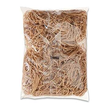 Amazon Basics Rubber Bands, Size 19 (3-1/2 x 1/16 Inch), 1250 Bands/1 lb. Pack, 3-Pack, Tan
