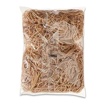 Amazon Basics Rubber Bands, Size 19 (3-1/2 x 1/16 Inch), 1250 Bands/1 lb. Pack, 3-Pack, Tan