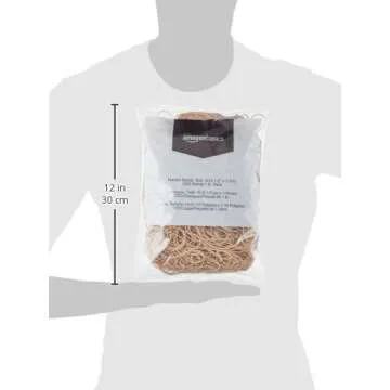 Amazon Basics Rubber Bands, Size 19 (3-1/2 x 1/16 Inch), 1250 Bands/1 lb. Pack, 3-Pack, Tan