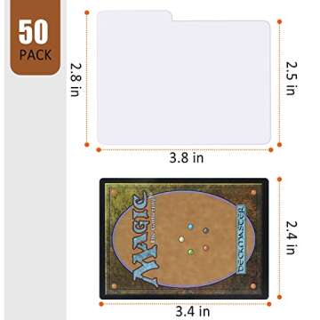 Pack of 100 Trading Card Dividers - Heavy Duty and Durable
