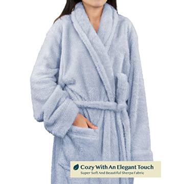 PAVILIA Premium Women's Plush Soft Robe Fluffy Warm Fleece