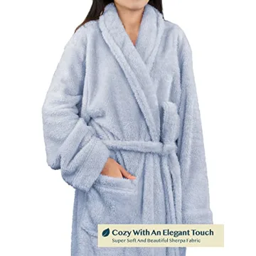 PAVILIA Premium Women's Plush Soft Robe Fluffy Warm Fleece