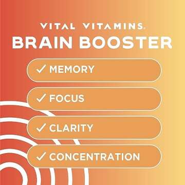 Vital Vitamins Brain Supplements for Memory & Focus - Boost Clarity & Energy
