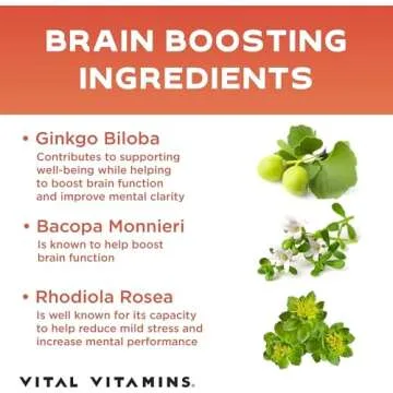Vital Vitamins Brain Supplements for Focus and Clarity