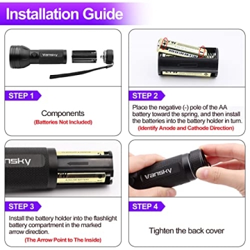 Vansky UV Flashlight - Pet Urine & Bed Bug Detector