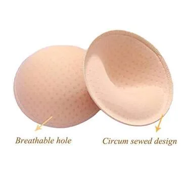 ONDY Bra Insert Pads 2 Pairs, Round Breast Enhancers,Invisible Bra Push Up Pad for Yoga Sports Bra (...