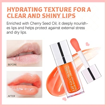GECOMO No-Sticky Moisturizing Lip Oil for Gorgeous Lips