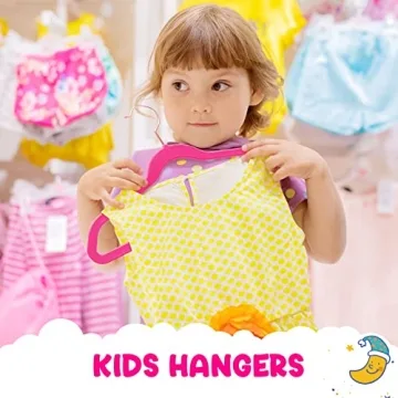 HOUSE DAY Velvet Kids Hangers 60 Pack Ultra Thin Non Slip