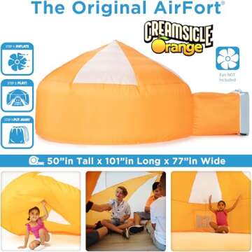 The Original Patented AirFort - Build A Fort in 30 Seconds, Inflatable Fort for Kids, Play Tent for ...