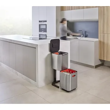 Joseph Joseph Totem Compact 40L Stylish Trash Can with Dual Bins