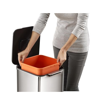Joseph Joseph Totem Compact 40L Stylish Trash Can with Dual Bins