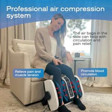 TISSCARE Foot Massager with Heat: FSA HSA Eligible Shiatsu Foot Massager for Plantar Fasciitis, Neuropathy, Circulation and Pain Relief for Foot Calf Valentines Day Gifts for Him Her