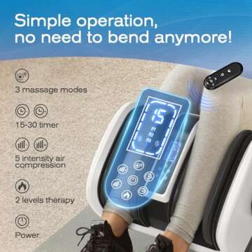 TISSCARE Foot Massager with Heat: FSA HSA Eligible Shiatsu Foot Massager for Plantar Fasciitis, Neuropathy, Circulation and Pain Relief for Foot Calf Valentines Day Gifts for Him Her