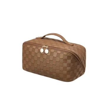 EACHY Travel Makeup Bag - Stylish Large Capacity Waterproof Cosmetic Organizer