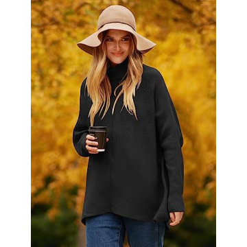 Stylish ANRABESS Women's Turtleneck Oversized Sweater