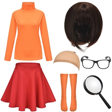 HMPRT 2022 Women Halloween Costume - Bright & Fun Look with Accessories