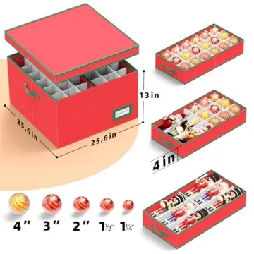 Coonoor Christmas Ornaments Storage Box Organizer Solution