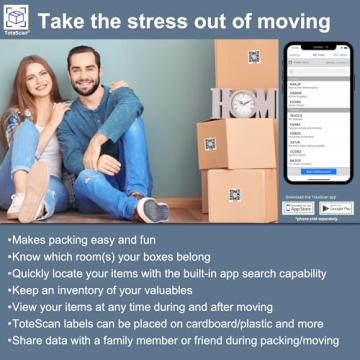 ToteScan QR Labels for Smart Organizing & Moving