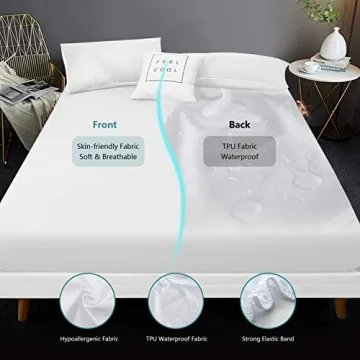 Waterproof Mattress Protector Full Size Soft Breathable Cover