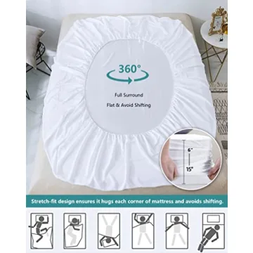 Waterproof Mattress Protector Full Size Soft Breathable Cover