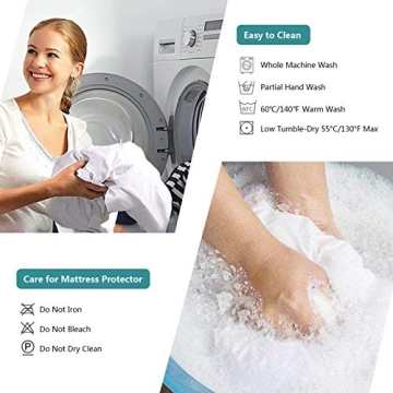 Waterproof Mattress Protector Full Size Soft Breathable Cover