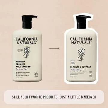 California Naturals Coconut Shampoo – Natural, Vegan, and Cruelty-Free Hair Care, 16.5 fl oz