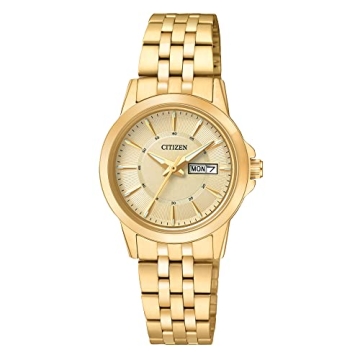 Citizen Quartz Womens Watch, Stainless Steel, Classic, Gold-Tone (Model: EQ0603-59P)