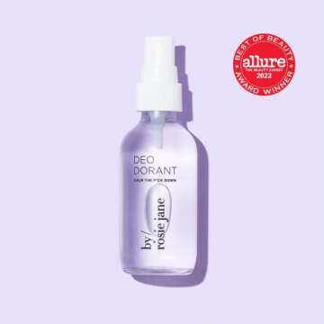 By Rosie Jane Calm Down Aluminum Free Deodorant Spray - Lavender & Neroli Scented Clean Deodorant for Women - Zero Residue & Baking Soda Free (2 oz)