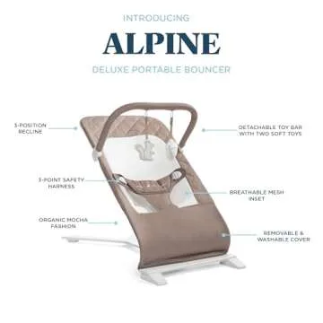 Baby Delight Alpine Deluxe Bouncer | Organic & Portable