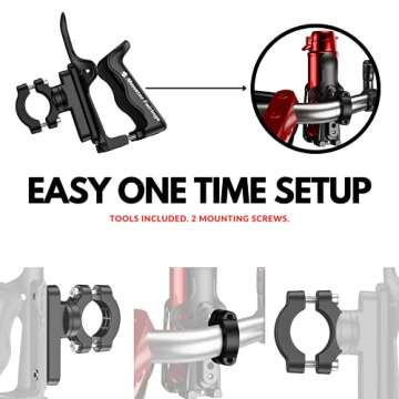 Monster Fairing’s Motorcycle Cup Holder, Drink Holder Universal Size 1.95 – 2.75-inch Handlebar Bike Bottle Cage, for Motorcycle, Bicycle, Stroller, Handlebar