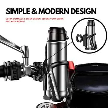 Monster Fairing’s Motorcycle Cup Holder, Drink Holder Universal Size 1.95 – 2.75-inch Handlebar Bike Bottle Cage, for Motorcycle, Bicycle, Stroller, Handlebar