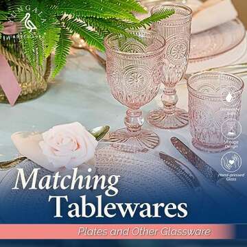 Yungala Pink Champagne Glasses set of 6 pink champagne flutes 100% dishwasher safe true pink glassware with vintage glassware vibes