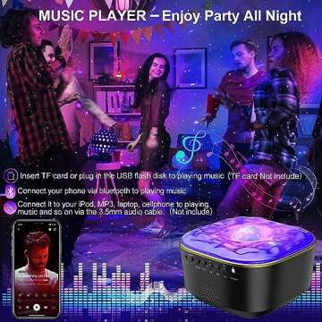 ‎JUZIHAO Star Projector Galaxy Night Light Projector - Kids Light Projector Ceiling Nebula Starry Sky Light Lamp with Remote and Timer, Gift for Baby Adults Bedroom, Gaming Room, Home and Party