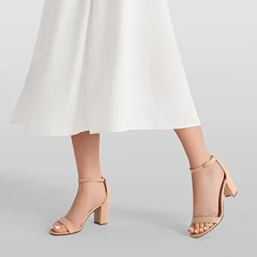 DREAM PAIRS Chunk Low Heel Pump Sandals for Women